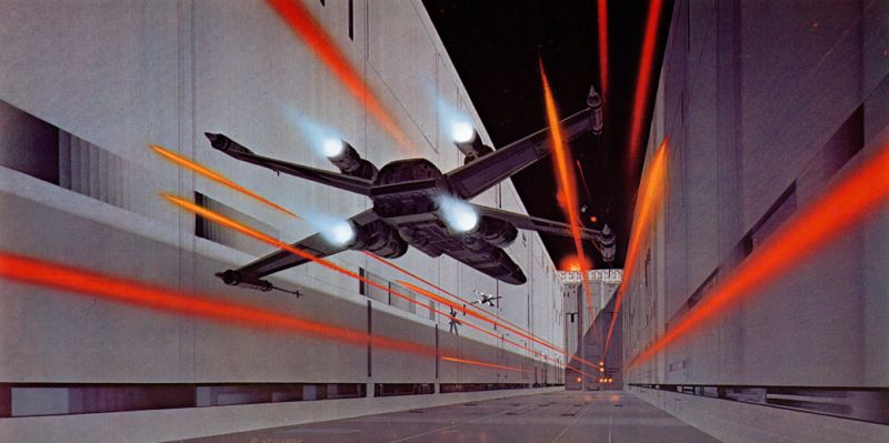 Illustration for article titled Stormtroopers Have Lightsabers And C-3PO Has Breasts In Ralph McQuarrie's Star Wars Art